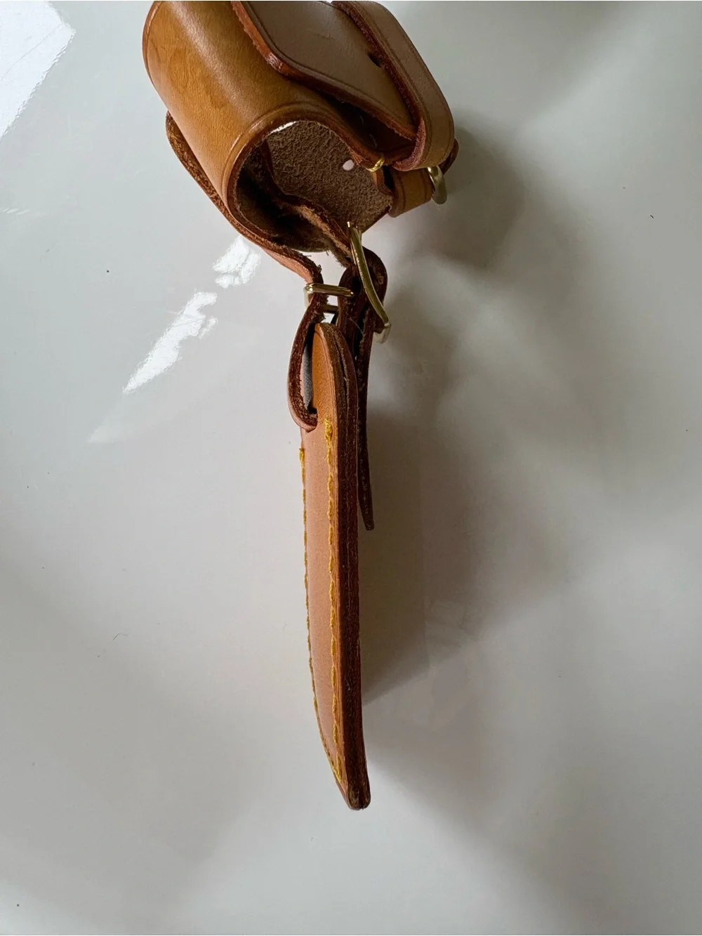 Authentic Louis Vuitton Vachetta Luggage Tag Set EUC
